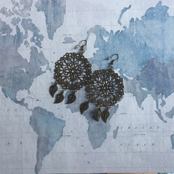 Jewelry - Dangling Bohemian-Style dangling earrings Handmade